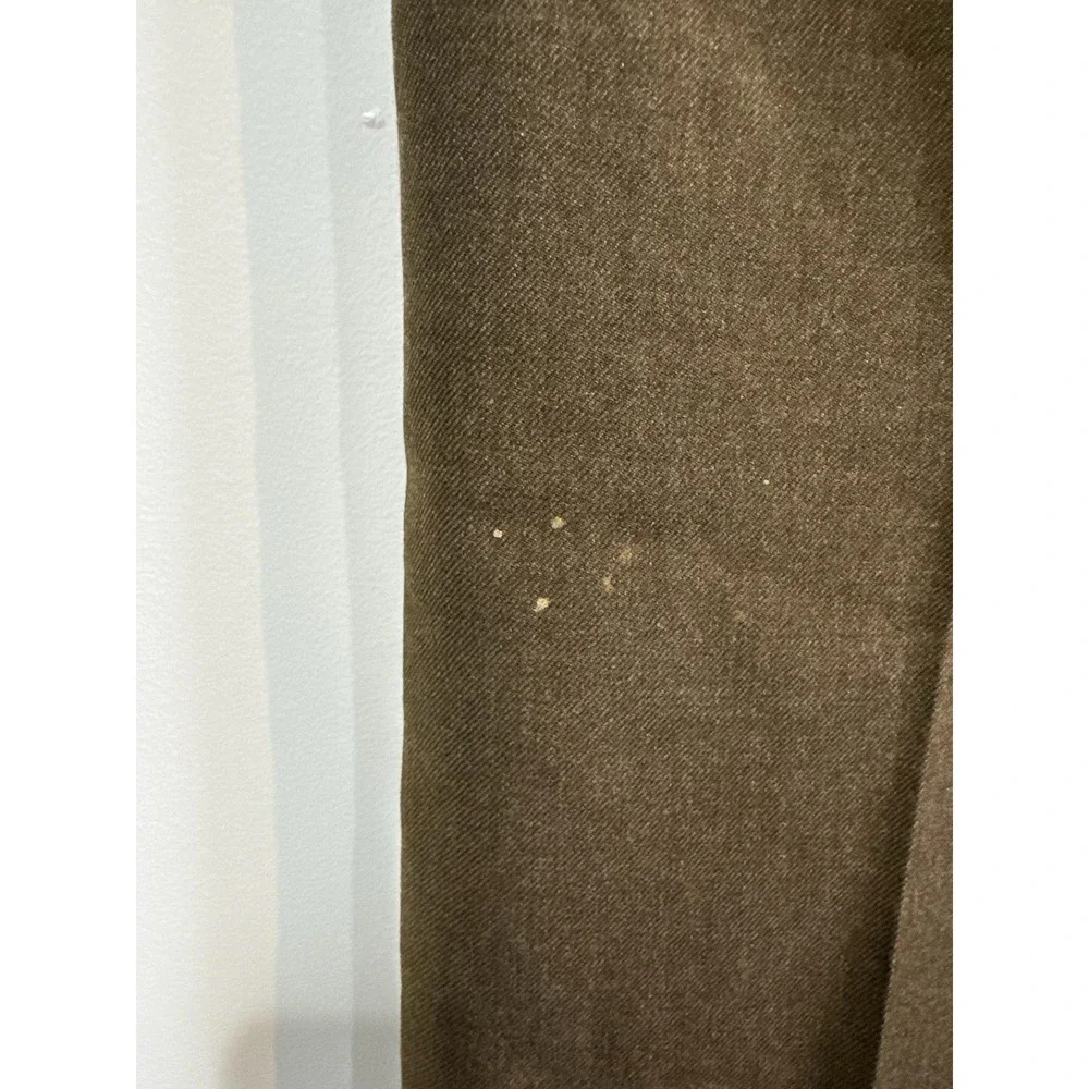Vintage Korean War Wool Dress Pants Mens 28x29 Brown Pleated Relaxed Straight